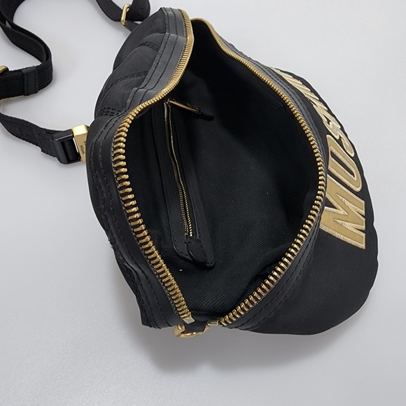 Moschino Women's Nylon Logo Belt Bag Black/Gold - Picture 8 of 8